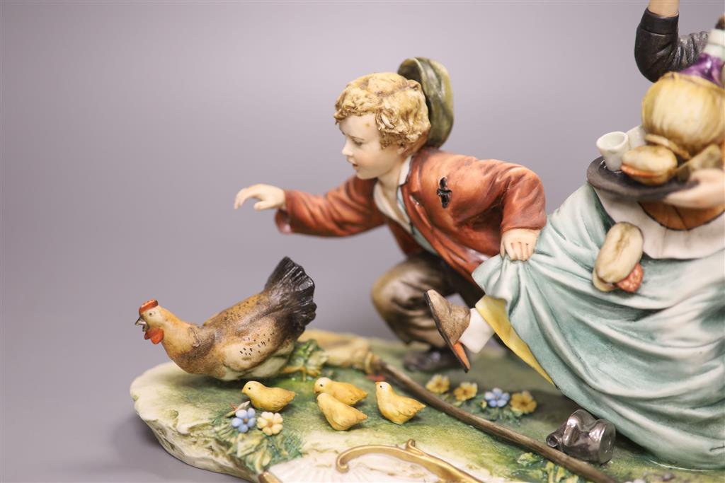 A Capodimonte figure, Excuse me Grandma, height 23cm